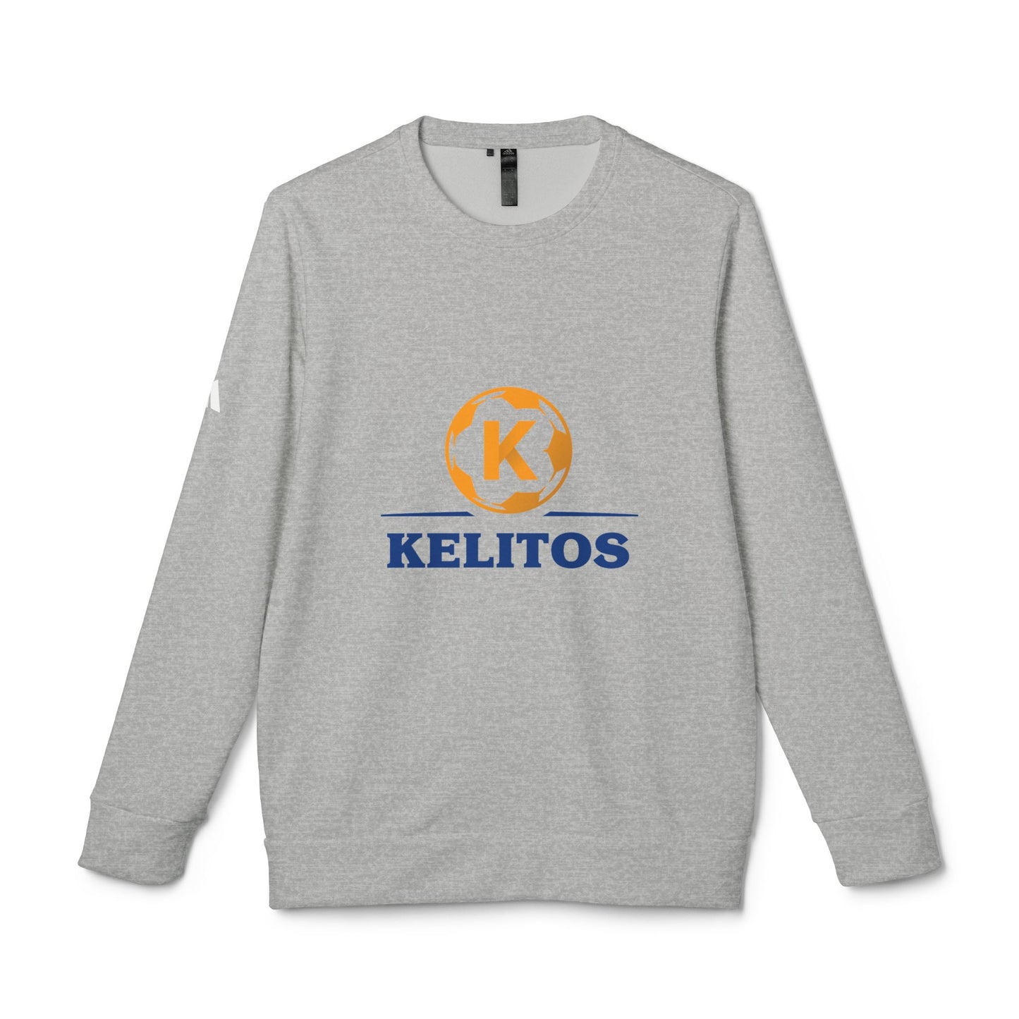 adidas Unisex Fleece Crewneck Sweatshirt - Gold Emblem Sporty Style