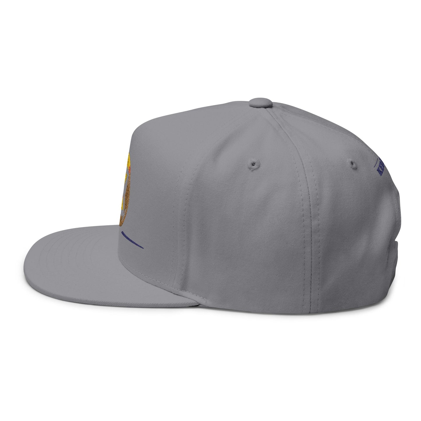 Embroidered Flat Bill Cap - Custom Soccer Design