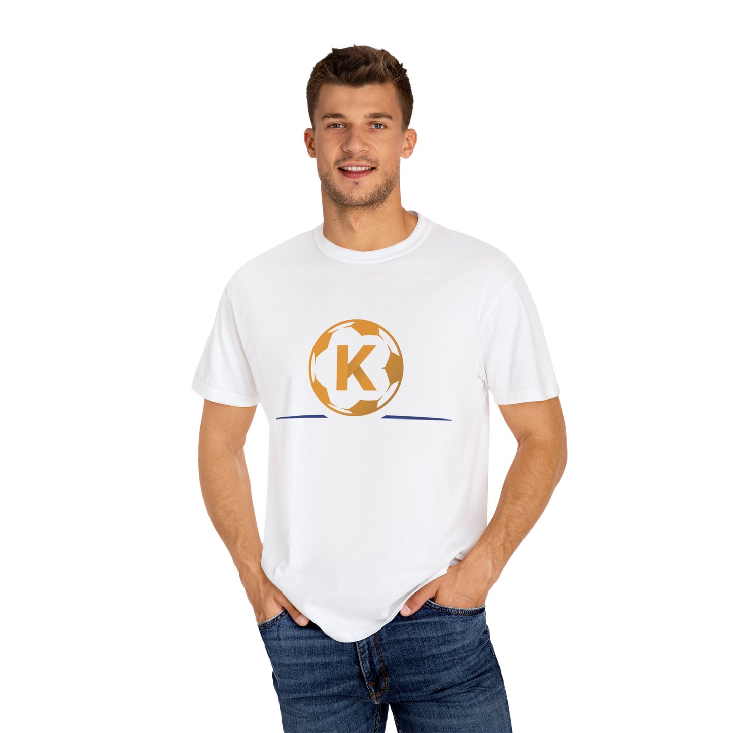 Casual Unisex Garment-Dyed T-Shirt with Logo - Comfortable Everyday Wear