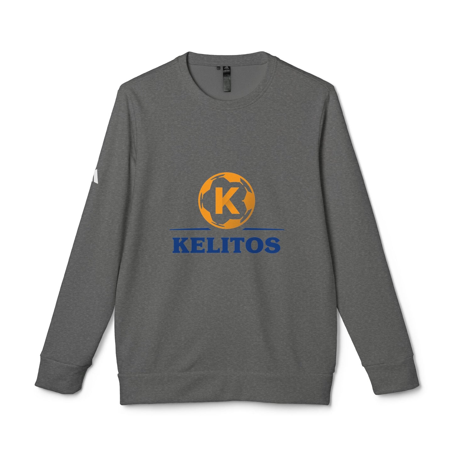 adidas Unisex Fleece Crewneck Sweatshirt - Gold Emblem Sporty Style