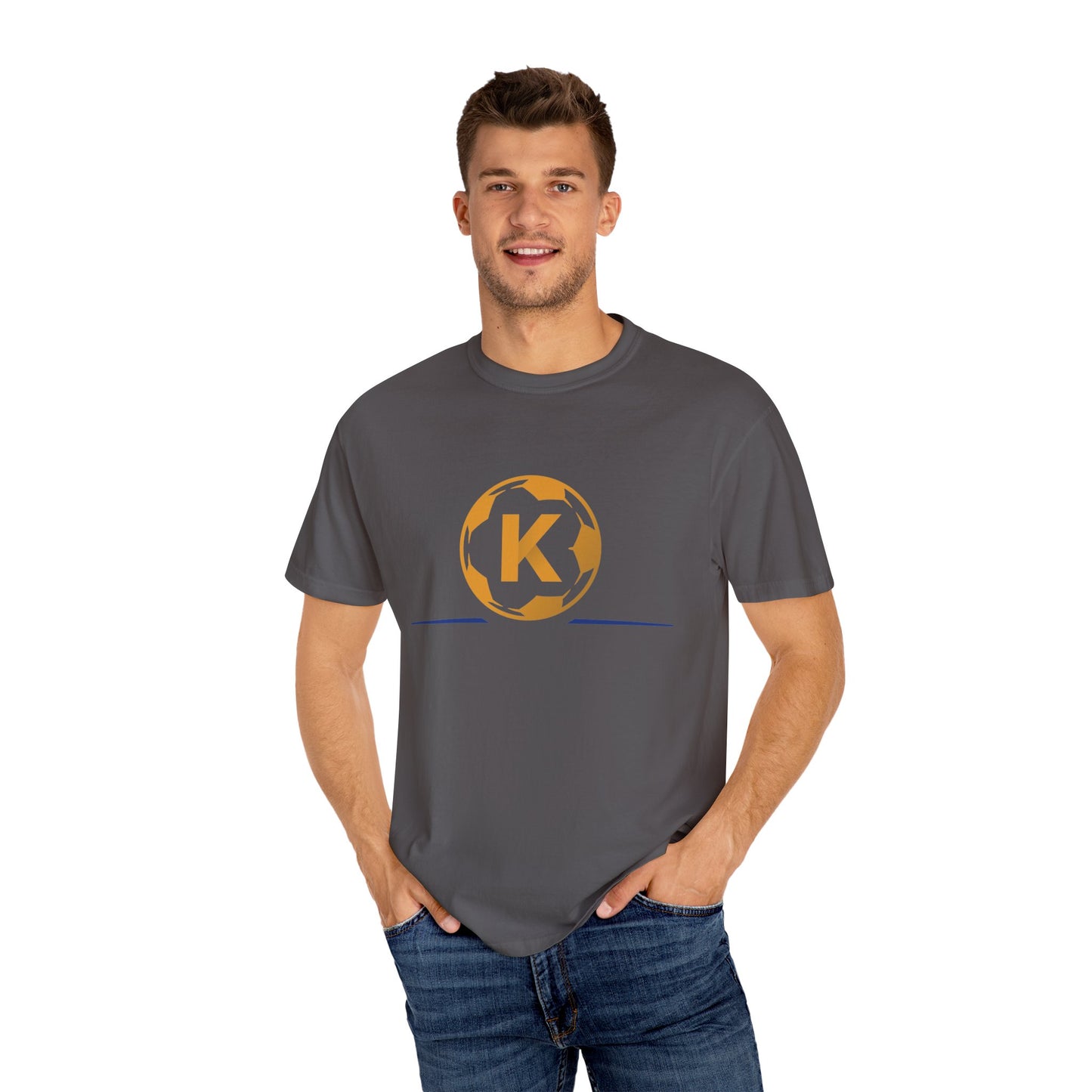 Casual Unisex Garment-Dyed T-Shirt with Logo - Comfortable Everyday Wear