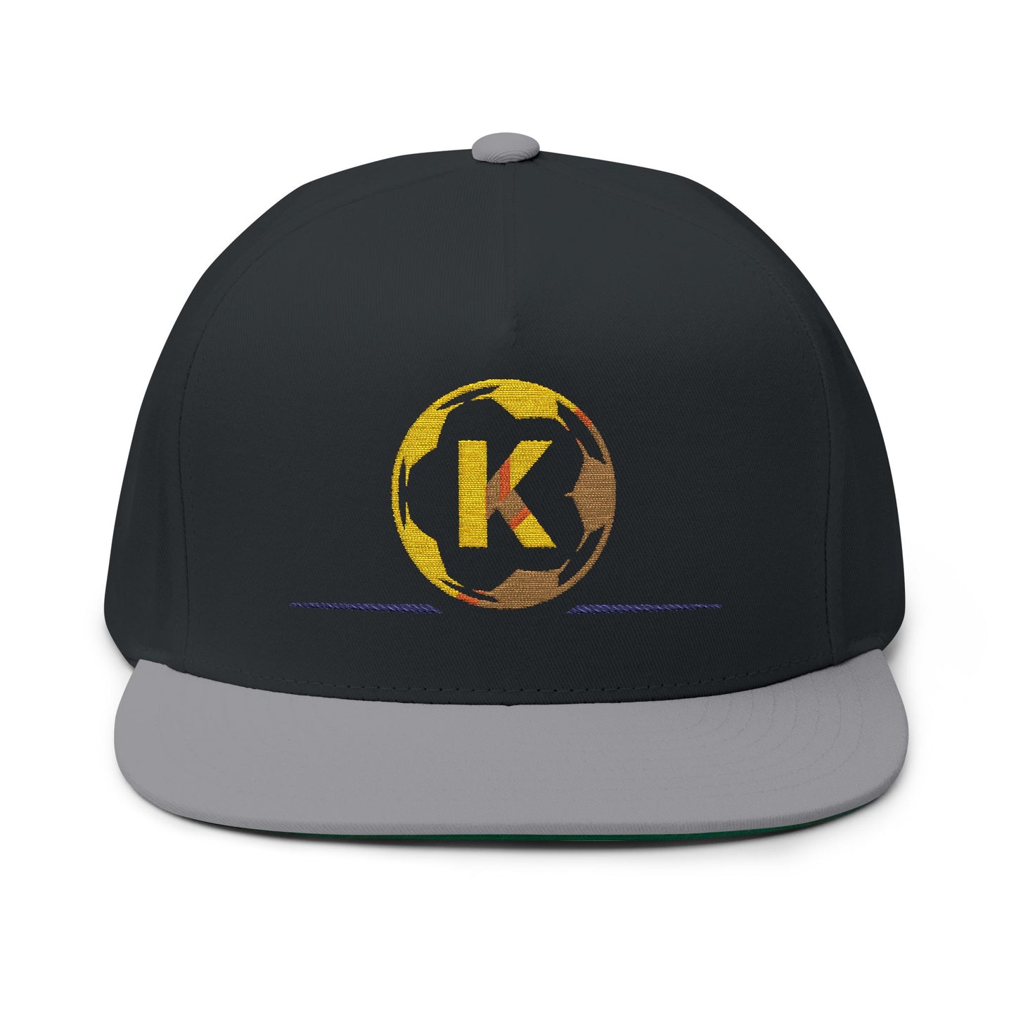 Embroidered Flat Bill Cap - Custom Soccer Design