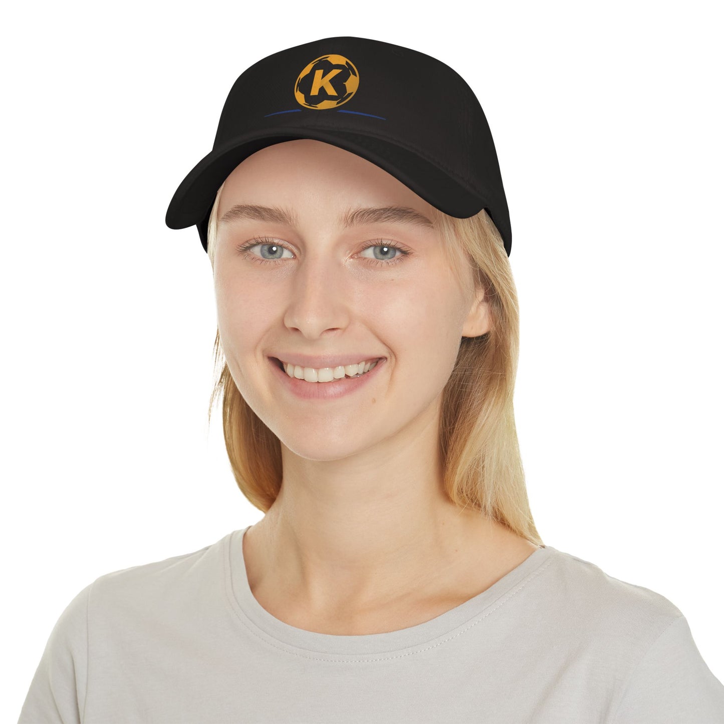K Logo Low Profile Baseball Cap - Trendy Adjustable Hat for Casual Style
