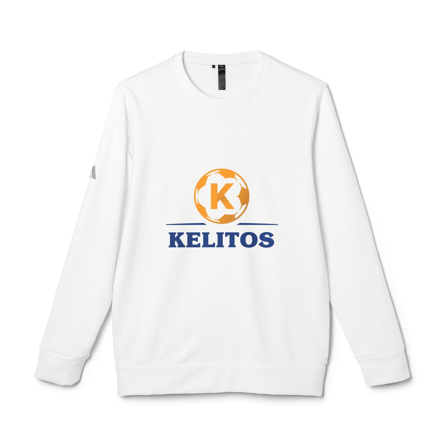 adidas Unisex Fleece Crewneck Sweatshirt - Gold Emblem Sporty Style