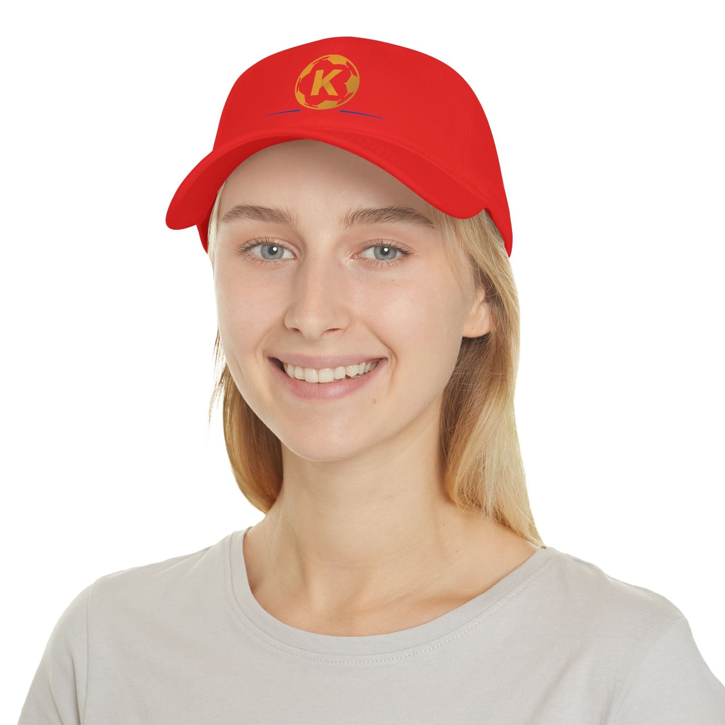 K Logo Low Profile Baseball Cap - Trendy Adjustable Hat for Casual Style