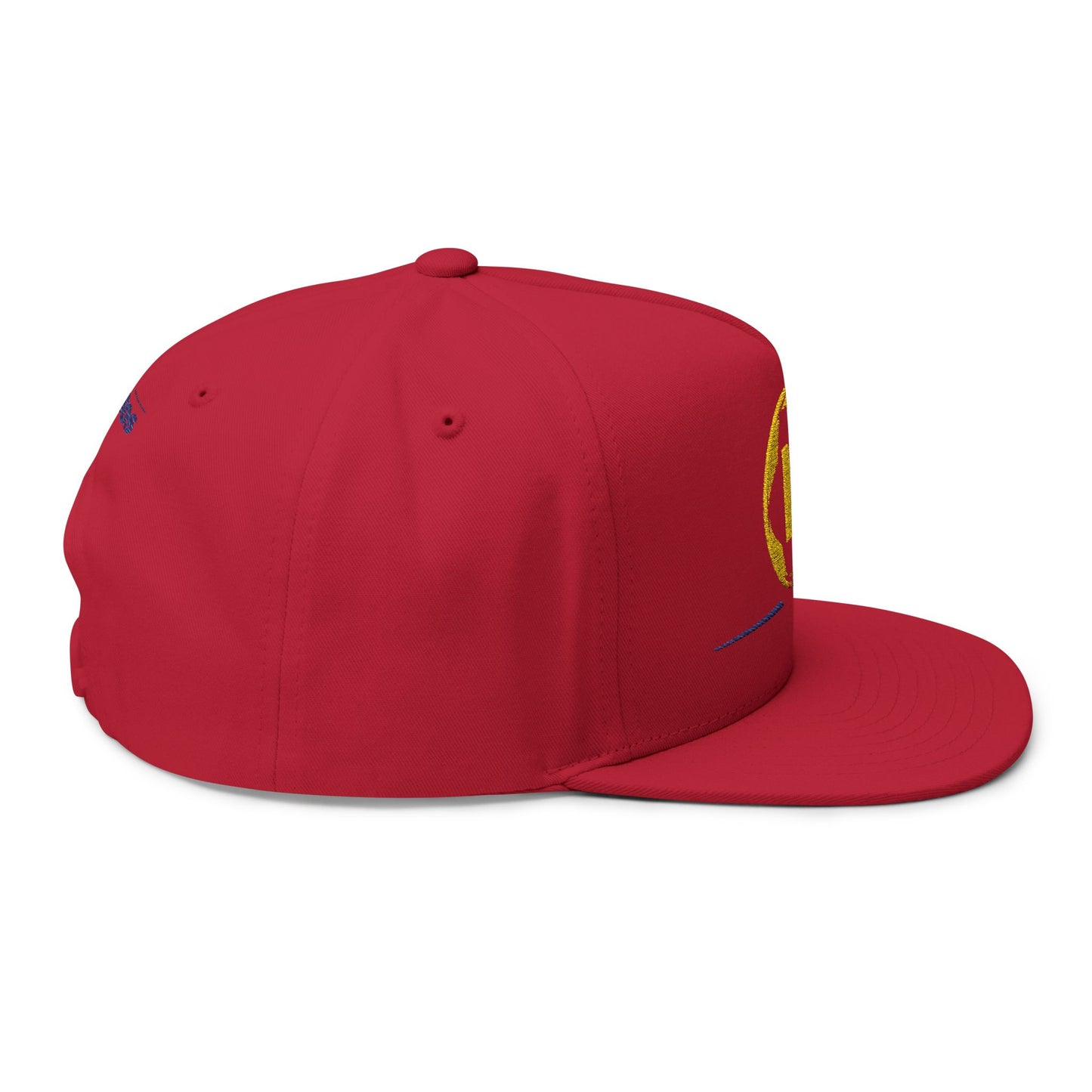 Embroidered Flat Bill Cap - Custom Soccer Design