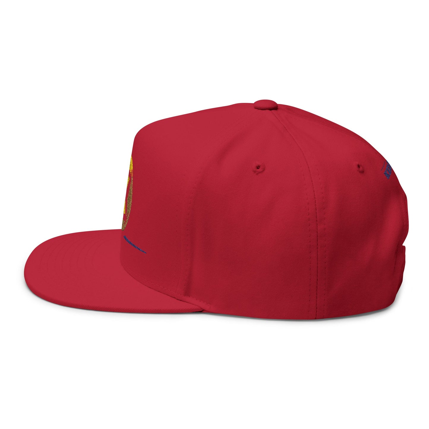 Embroidered Flat Bill Cap - Custom Soccer Design