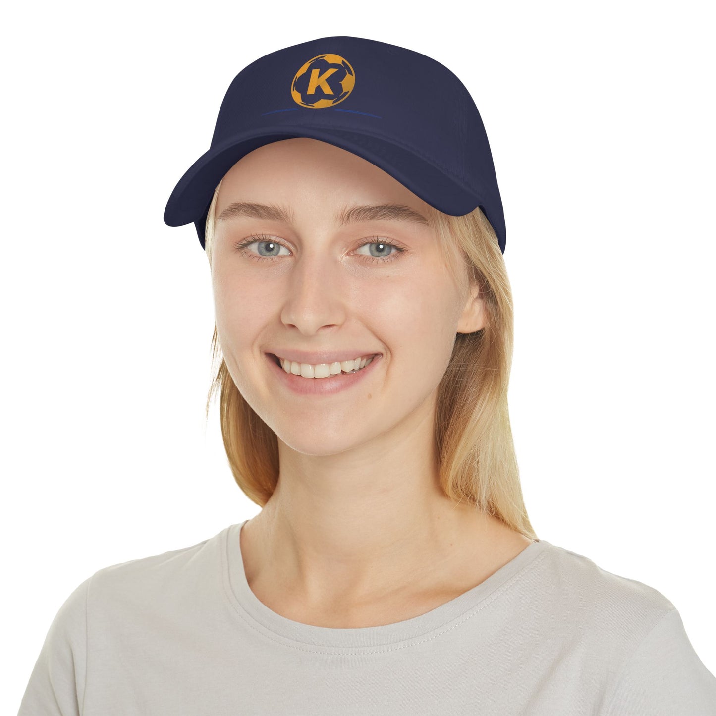 K Logo Low Profile Baseball Cap - Trendy Adjustable Hat for Casual Style