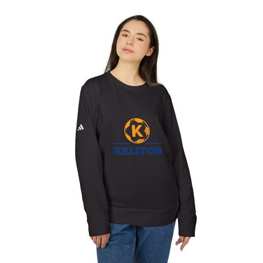 adidas Unisex Fleece Crewneck Sweatshirt - Gold Emblem Sporty Style