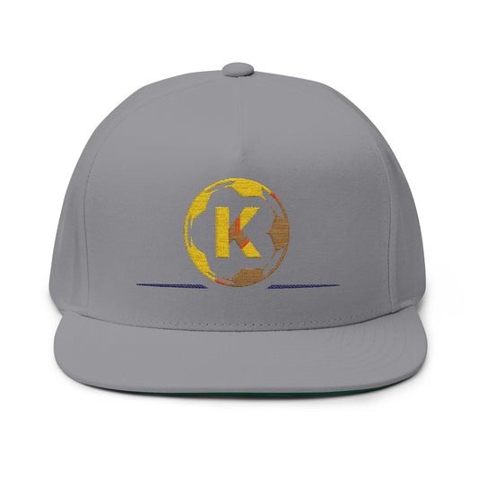 Embroidered Flat Bill Cap - Custom Soccer Design