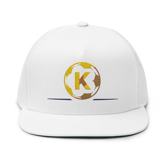 Embroidered Flat Bill Cap - Custom Soccer Design
