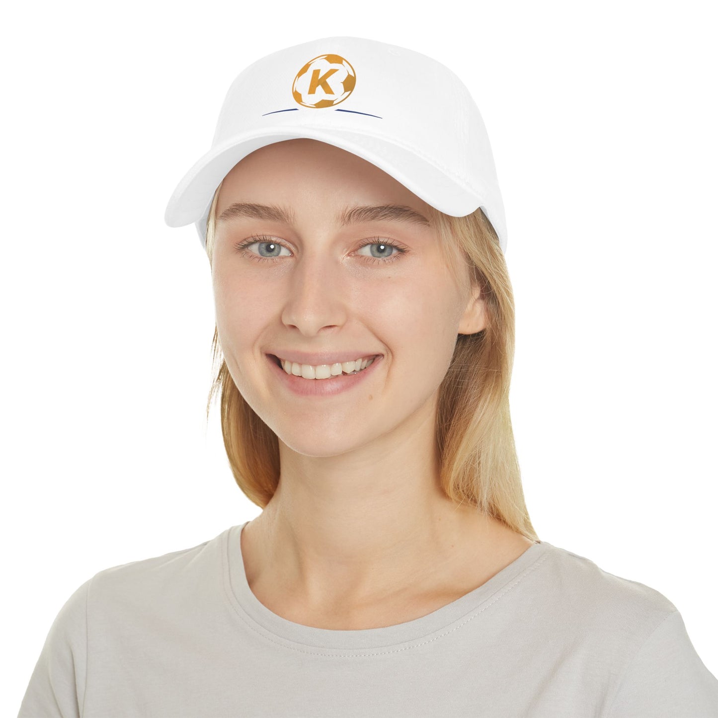 K Logo Low Profile Baseball Cap - Trendy Adjustable Hat for Casual Style